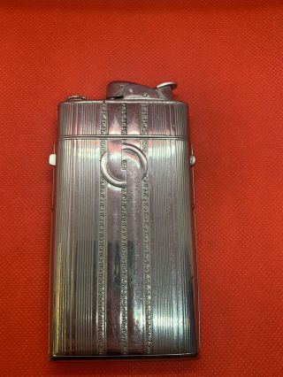 Vintage Evans Spitfire Cigarette Case With Attached Lighter