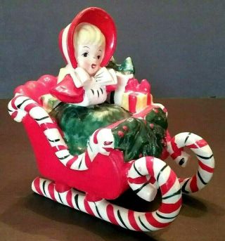 " Lefton Ceramic Christmas Decoration Sligh " Vintage 1960 