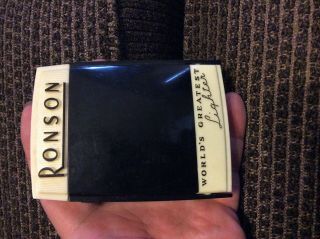 Gold Tone Ronson Essex Lighter With Box
