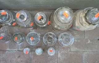 Vtg Antique Glass Chemist Pharmacist Apothecary Bottles Jars Labels Lids 2