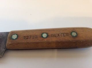 2 Vintage Dexter Carving Knife 32710 32712 Wood Handle 12” And 10” Blades 3