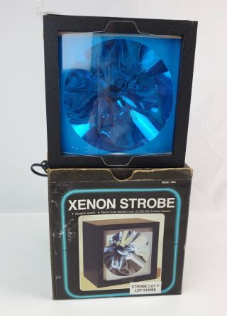 Vintage Xenon Strobe Light Party Light W/ Color Covers & Box
