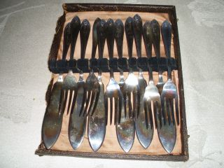 Epns Vintage Silverplate Knife/fork Set Of 6