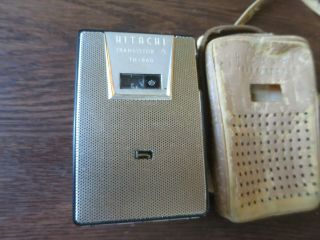 Vintage Hitachi Transitor 6 Radio W Case Not Model Th 660