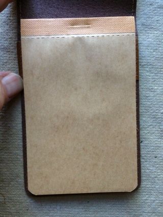 vintage IBM THINK notepad with pigskin cover made in england 3