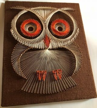 Owl String And Nail Art Mid Century Modern Bird Vintage Retro B - 2