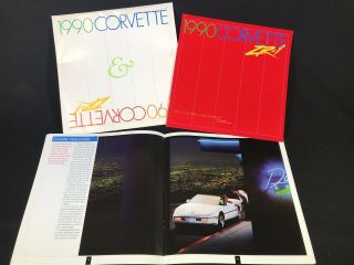 1990 Cevrolet Chevy Corvette & Zr1 Dealer Sales Brochure Set W/ Envelope