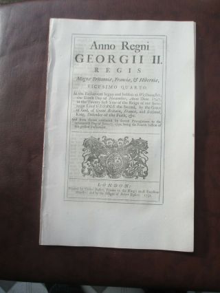 1751 Act Of Parliament Recovery Of Small Debts Within The City Of Lincoln