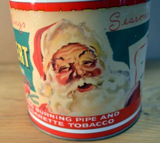 1960s Christmas Edition Prince Albert Pipe Tobacco Tin Antique Vintage Holiday
