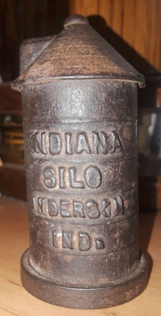 Antique Advertising.  Cast Iron,  Indiana Silo Bank.  Anderson,  Indiana