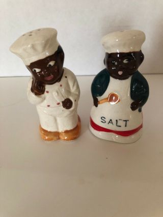 Vintage Salt And Pepper Shakers Chef Man And Woman 1950’s Japan