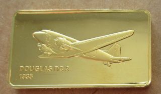 The Janes Medallic Register.  Douglas Dc - 3 Usa 1935.  Gold On Bronze