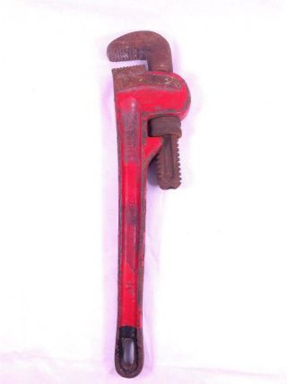 Vintage Heavy Duty Ridgid 14 " Inch Pipe Wrench Steel H.  D.  No.  5148 Usa