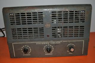 Vintage Stromberg Carlson Au - 34 Tube Amplifier Amp " Need Helps "