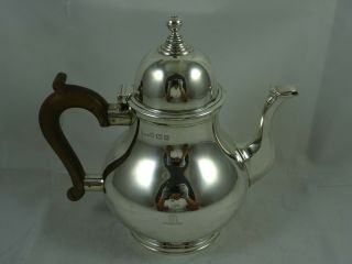 Stunning,  Solid Silver `george I Style`,  Crested Tea Pot,  1921,  660gm