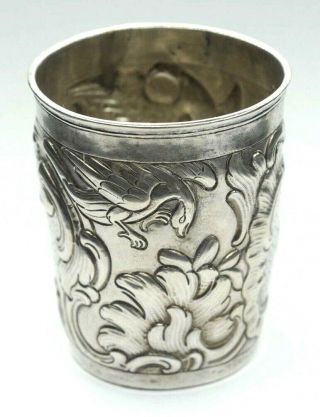 177? Antique Imperial Russian 84 Silver Beaker Cup