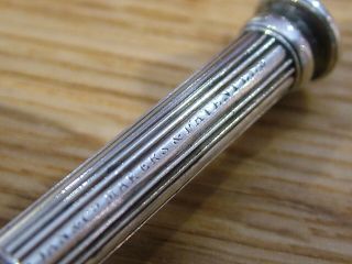 C1830 Mordan Patentees Silver Antique Propelling Slide Action Mechanical Pencil