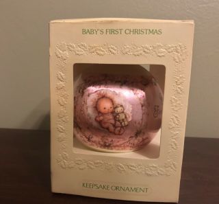 Vintage Hallmark Baby’s First Christmas Ornament 1981 Mary Hamilton Girl W/ Box