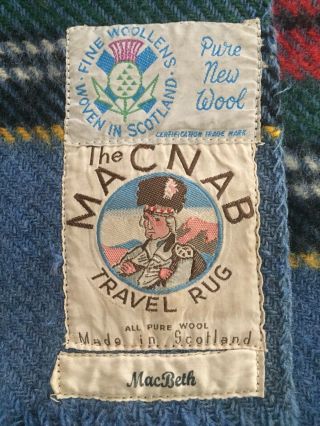 Vintage Cabin Macnab Plaid Tartan Blanket 