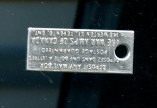 1980 Newfoundland War Amps Key Tag Miniature Licence Plate CP880 2