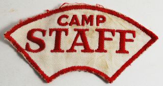 Vintage Boy Scout Camp Staff Patch