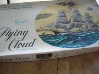 Wood Flying Cloud Vintage Clipper Ship Scientific Models Kit Wooden