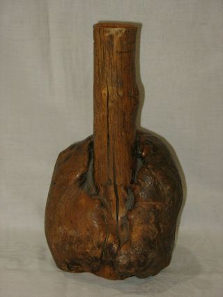 Vintage Beckmann Handicrafts Jasper Canada Burl Wood Vase Hand Crafted