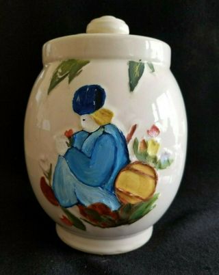 Vintage Mccoy Pottery Dutch Boy Cookie Jar With Lid 1940 