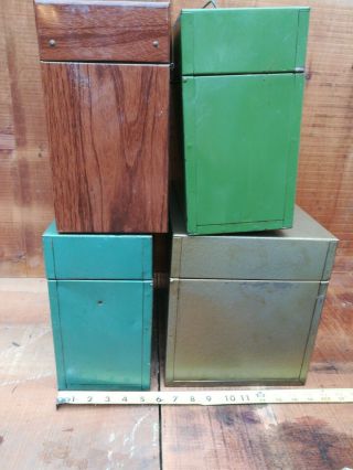 4 Vintage Hamilton Porta - File Scotch metal storage box ONE key fits 3 boxes 2