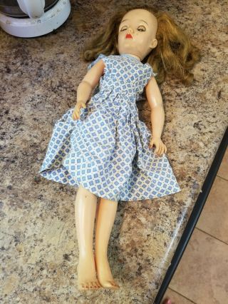 Vintage Ideal Miss Revlon Doll Vt 18 " With Dress And Very Pretty.