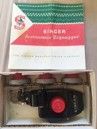Vintage 1957 Singer Sewing Automatic Zigzagger & Stitch Patterns Vintage 161158