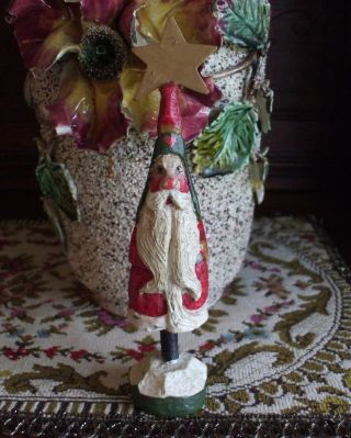 Vintage House Of Hatten Santa Claus Denise Calla Christmas Star Heart On Stand