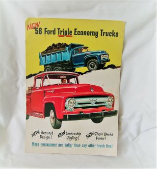 1956 Ford Trucks Dealers Promo Advertising Brochure