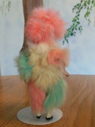 Antique Little Fur Bisque German Doll Early 1900 ' s - Multi Colored 2