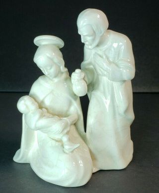 Vintage Goebel Holy Family Jesus Mary Joseph Figurine Hx252 White Porcelain