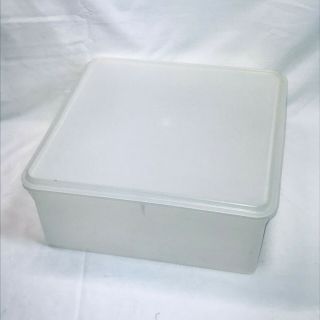 Large Vtg 12x12x5 " Tupperware 36 Cup Sheer Square - Keeper Container 166 W/seal