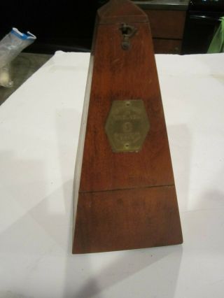 Vintage Wood Metronome De Maelzel Made By Seth Thomas Clock Co Model809,  9 " Tall