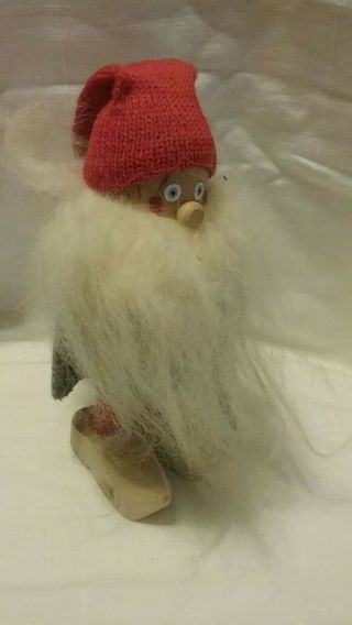 Vintage Christmas Swedish Tomte Santa Clause Folk Art Christmas Wooden Figurines
