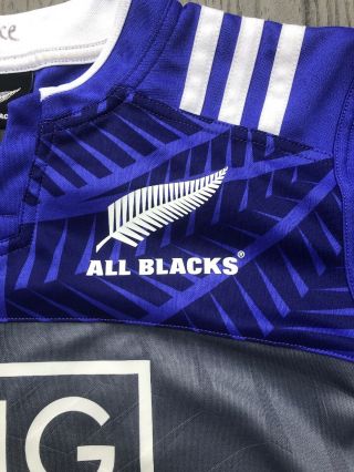 ADIDAS Men’s Sz S ClimaLite Zealand All Blacks Rugby Jersey AIG:Blue/Gray 3