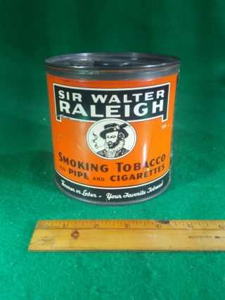 Sir Walter Raleigh Vintage Empty Tobacco Can Shape