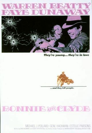 Vintage Bonnie And Clyde Movie Poster A3/a2/a1 Print