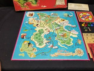 Vintage Transogram 1953 Walt Disney’s Peter Pan Game Of Adventure Travel Game 2