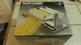 Vintage Himark Pasta Queen - Italy - Chrome Machine Noodle Maker -