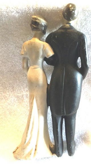 VINTAGE WEDDING SUPPLIES CAKE TOPPERS CERAMIC ROARING 20 ' S BRIDE AND GROOM (1) 2