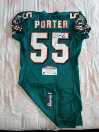 Psa/dna 2008 Miami Dolphins 55 Joey Porter Signed Nfl Game Issued Jersey Reebok