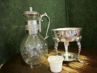 Vintage W S Blackinton Silver Plated Coffee/tea Carafe Holder With Glass Carafe