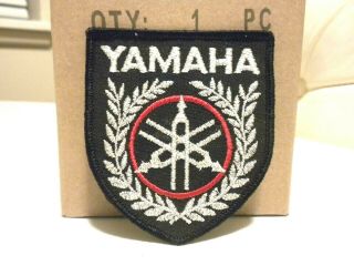 Vintage Yamaha Sew On Patch 3 Inches Wide X 3 1/2 Inches Tall In Shape