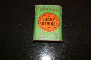Vintage Lucky Strike Tobacco Tin Box R.  A.  Patterson Tobacco
