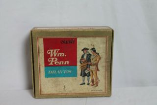 Vintage Wm.  Penn Braves Small Cigar Box