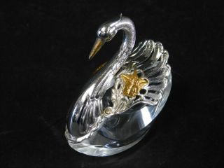 Seasoning Case Of The Silver Swan.  72g/ 2.  53oz.  Japanese Antique